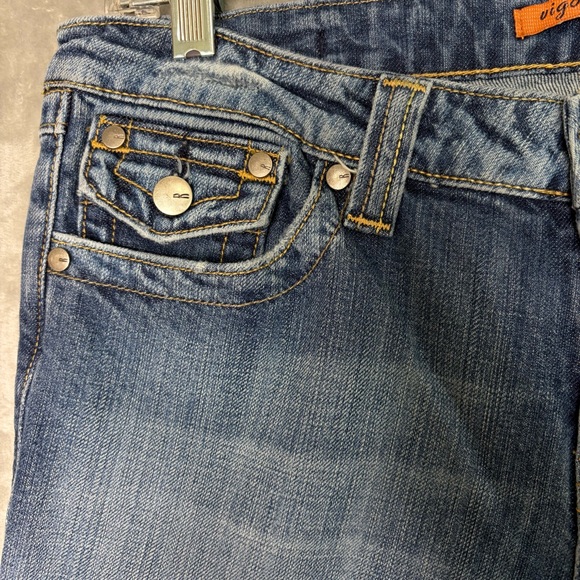 Vigoss‎ Bootcut  Women’s Blue Jeans Size 11/12 Faded Distressed Cowgirl Western - Picture 12 of 14